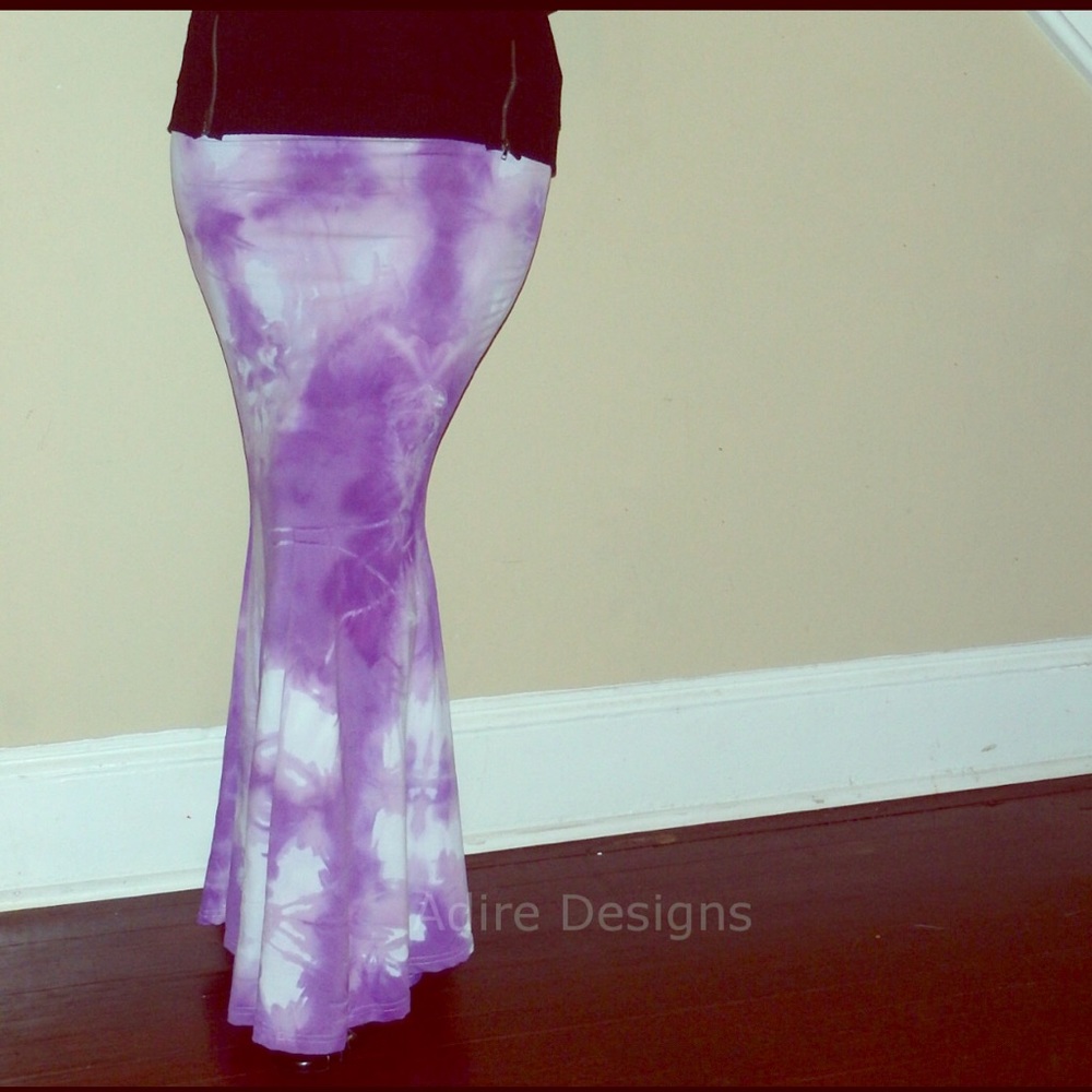 Spandex lined mermaid skirt. Purple